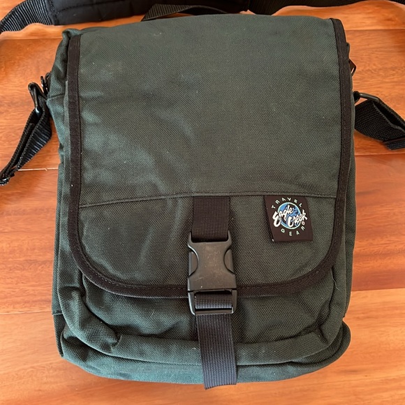 Dark Teal Crossbody Bag with Logo - Picture 2 of 9
